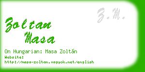zoltan masa business card